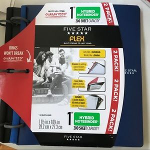 Five Star Flex Hybrid Notebinder. 2 pack
